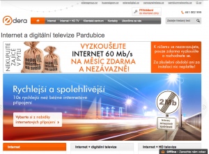 Screenshot původního webu edera.cz